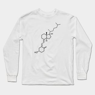 Vitamin D3 Cholecalciferol C27H44O Molecule Long Sleeve T-Shirt